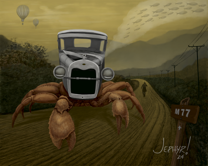 ''Model C - Breakdown'  - Digital Painting - Copyright 2024 - Jephyr - All Rights Reserved - NOAI -  NO AI